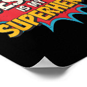 Peuter Jesus is mijn superheld Christelijk Godszoo Poster (Hoek)