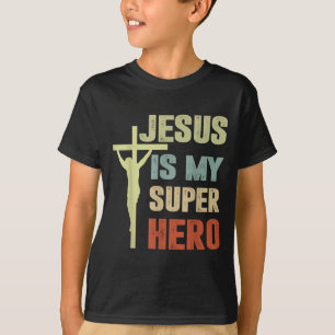 Peuter Jesus is mijn superheld Christelijk Godszoo T-shirt