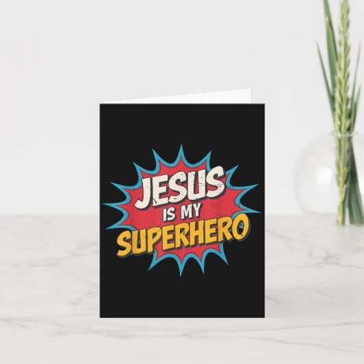 Peuter Jezus Is Mijn Superheld Christelijke God Zo Kaart (Voorkant)
