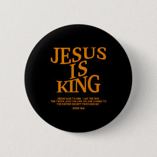 Peuter Jongen Jezus Is Koning Camo Christelijke Go Ronde Button 5,7 Cm