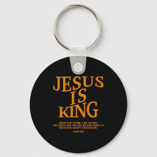 Peuter Jongen Jezus Is Koning Camo Christelijke Go Sleutelhanger