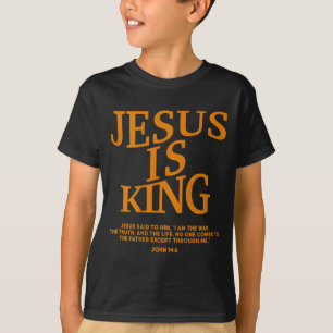 Peuter Jongen Jezus Is Koning Camo Christelijke Go T-shirt