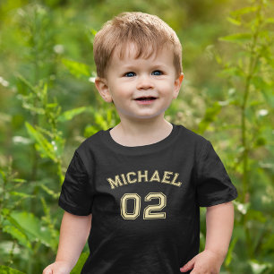 Peuter Jongen Meisje Naam Rugnummer Sport Katoen Kinder Shirts