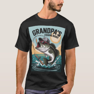 Peuter Jongen Opa Visvriend Baars Visser J T-shirt