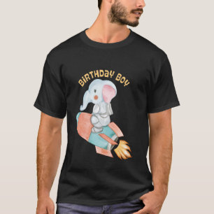 Peuter Jongens Verjaardag Jongen Olifant Raket uit T-shirt
