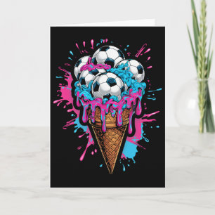 Peuter Kinderen Ijs Voetbal Waterverf Kunst Sport Kaart