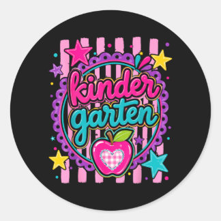 Peuter Kleuterschool Jongens Meisjes Eerste Dag Va Ronde Sticker