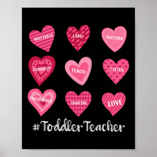 Peuter Leraren Candy Zoete Hart Liefde Valentijns Poster
