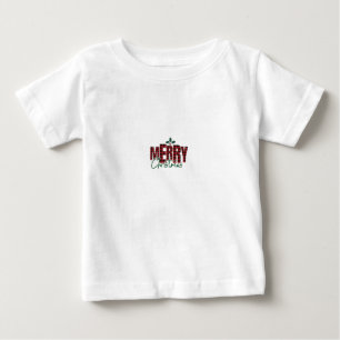 Peuter "Merry Christmas" Flanel Print T-shirt –