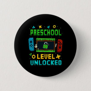 Peuter niveau ontgrendeld Ck naar school pixel art Ronde Button 5,7 Cm