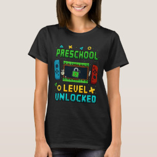 Peuter niveau ontgrendeld Ck naar school pixel art T-shirt