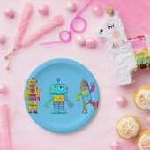 Peuter Robot Ontwerp Papieren Bordje (Feest)