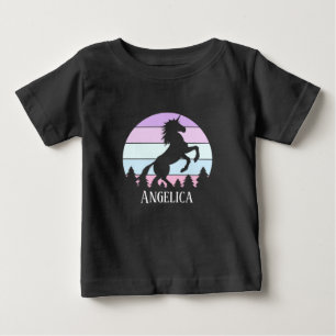 Peuter  Sunset Unicorn Naam Datum Verjaardag