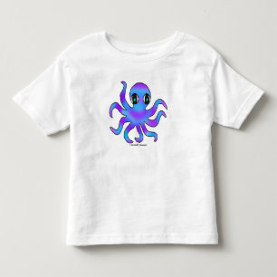 Peuter T-shirt - Blauwe Violet Inktvis (w)