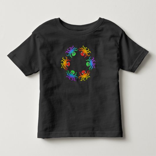 Peuter T-shirt - Gradiënt Octopus (levendig) (Voorkant)