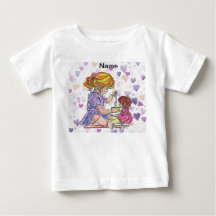 Peuter T-shirt Klein Meisje en Babypop 