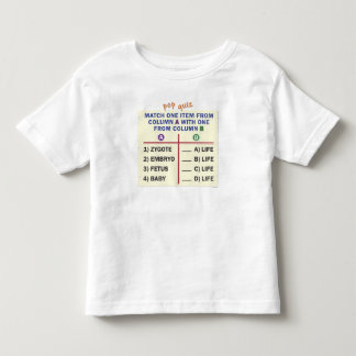 Peuter T-shirt met een quiz.