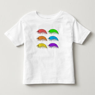 Peuter T-shirt - Regenboog Pissebedden (wit)
