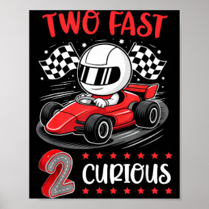 Peuter Twee Te Gauw 2 Nieuwsgierig 2de Verjaardag Poster