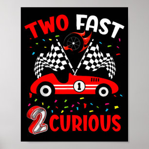 Peuter Twee Te Gauw 2 Nieuwsgierig 2de Verjaardag Poster