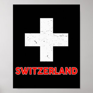 Peuter Zwitsers shirt Zwitserland Vlag Baby Kinder Poster
