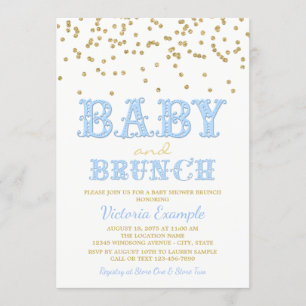 Peuterfeestje voor jongens Brunch Baby Shower Uitn Kaart