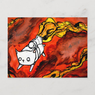 peuterkat met straalpap briefkaart