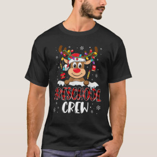 Peuterleraar Crew Grappige Rendier Leraar Kerstmis T-shirt
