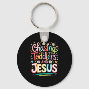 Peuters en Jezus achterna Sleutelhanger