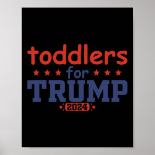 Peuters Voor Trump Kinderen Trump 2025 Grappige Tr Poster
