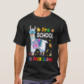 Peuterschool Geen Prob Llama Terug Naar School Out T-shirt (Voorkant)