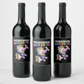 Peuterschool Nailed It Unicorn Afstudeerdop Wijn Etiket (Flessen)