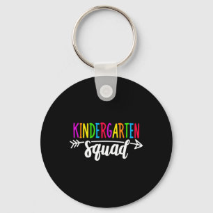 Peuterschool Squad T-shirt Teacher Terug naar scho Sleutelhanger