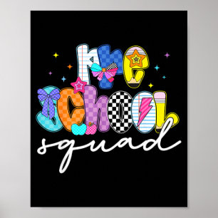 Peuterspeelzaal squad leerkracht leerling kinderen poster