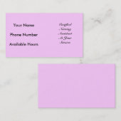 PEUVENT les cartes de visite (Devant / Derrière)