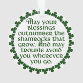 Peuvent vos bénédictions dépasser les shamrocks, (dos)