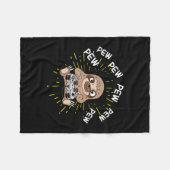 Pew Gamer Sloth Gaming Fleece Deken (Voorkant (Horizontaal))