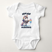 Pew Pew Eenhoorn Baby Bodysuit (Voorkant)