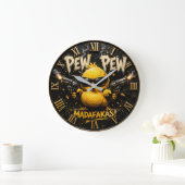 Pew Pew Funny Badass Chick Humor Grote Klok (Huis)