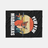  Pew Pew Madafakas - Crazy Cat Lovers Quote Fleece Deken (Voorkant (Horizontaal))