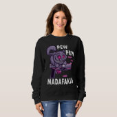 Pew Pew Madafakas Crazy Cat Trui (Voorkant volledig)