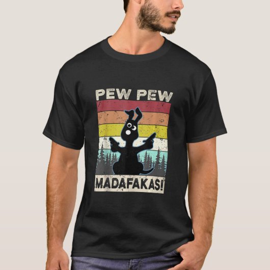 Pew Pew Madafakas Crazy Dog Funny Dog Fun T-shirt (Voorkant)