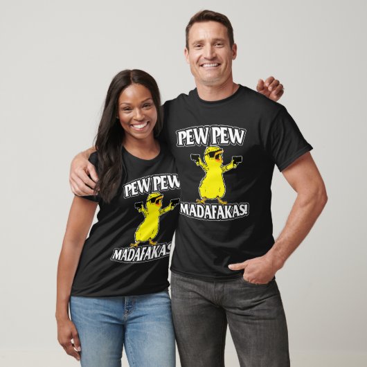 Pew Pew Madafakas Duck Animal Pistool T-shirt (Unisex)