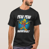 Pew Pew Madafakas Funny Duck T-shirt (Voorkant)