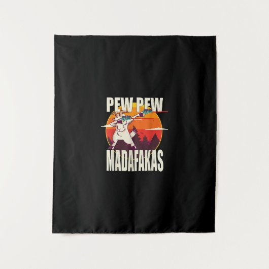 Pew Pew Madafakas Pew Pew Madafakas Geit Wandkleed (Voorkant)