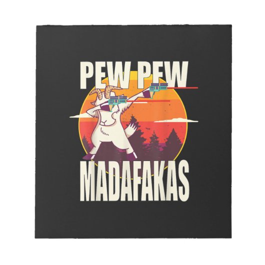Pew Pew Madafakas Pew Pew Madafakas Goat Notitieblok (Voorkant)