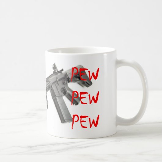 PEW PEW PEW AR-15 Coffee-Mok Koffiemok (Rechts)