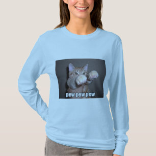 Pew Pew Pew Cat T-shirt