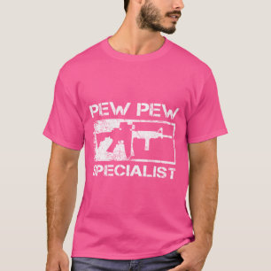 Pew Pew Specialist Pro Pistool 5.56 AR15 Rifle M4 T-shirt