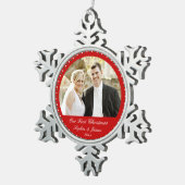 Pewer Red Notre premier ornement de Noël (Vue impression)